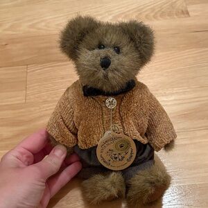 Boyds Bears Plush with Tan Sweater and Black Bow Tie